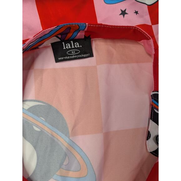 DRESSED IN LALA Satin Playsuit in Cosmic Cowgirl Set Size XS - Picture 4 of 11